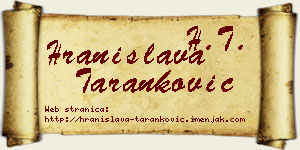 Hranislava Taranković vizit kartica